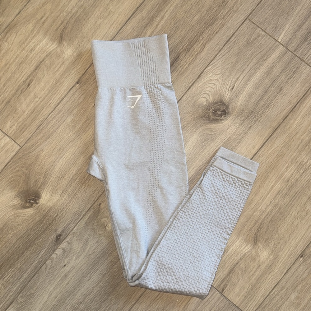 Gymshark Light Gray Textured Leggings